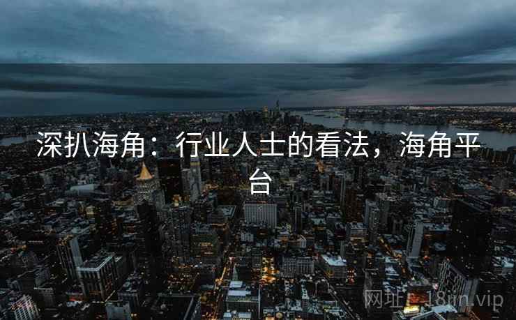 深扒海角:行业人士的看法,海角平台 深扒海角:行业人士的看法,海角平台