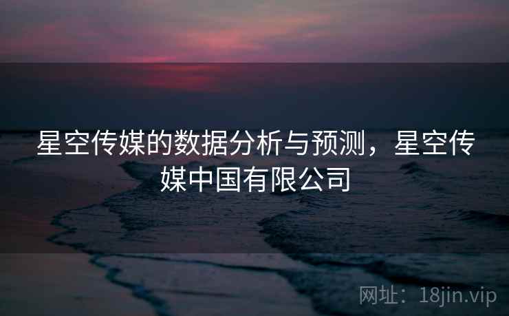星空传媒的数据分析与预测，星空传媒中国有限公司